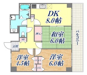 カサベラセントラルプラザ長田の物件間取画像